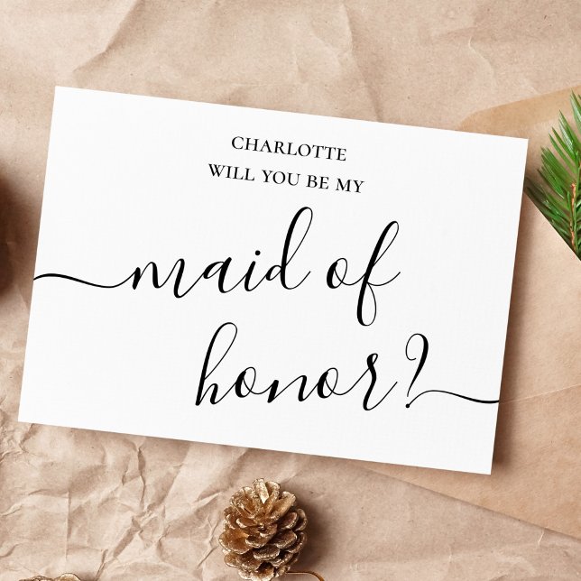 Carte de proposition minimaliste et simple d'honne (Créateur téléchargé)