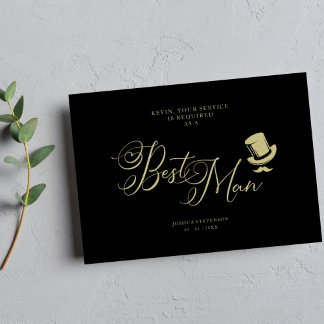 Carte de proposition minimaliste mariage Best Man