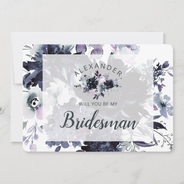 Carte de proposition Nocturnal Floral Be My Brides (Devant)