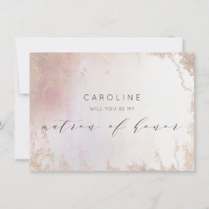 Carte de proposition Ombre Blush Pink Matron of Ho