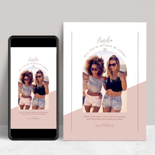 Carte de proposition personnelle de Bridesmaid (Créateur téléchargé)