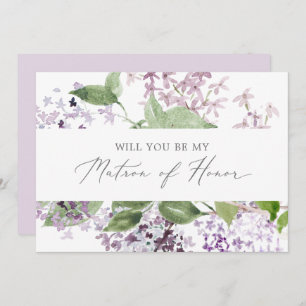 Carte de proposition Rustique Lilac Matron d'honne
