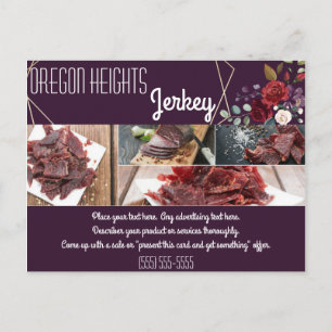 Carte de publicité commerciale Plum violet Rose or