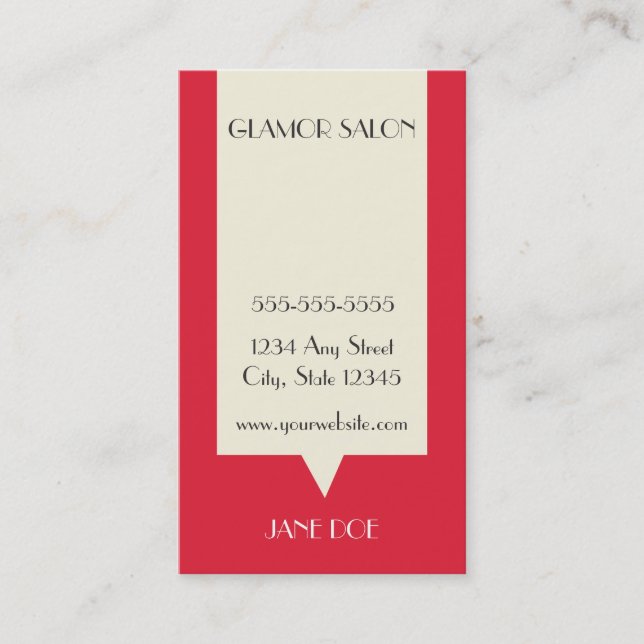 Carte de Punch Carte de visite Loyauté Salon (Devant)