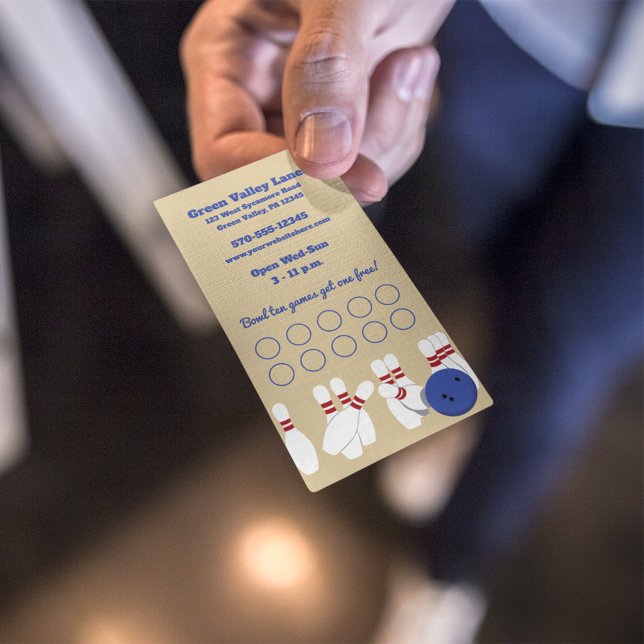 Carte de punch de fidélité Bowling Alley (Créateur téléchargé)