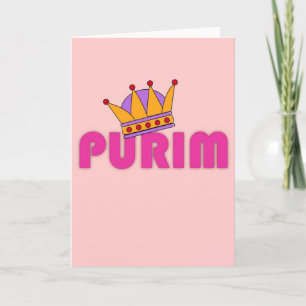 Carte de Purim avec la couronne