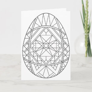 Carte de Pysanky à colorier 1