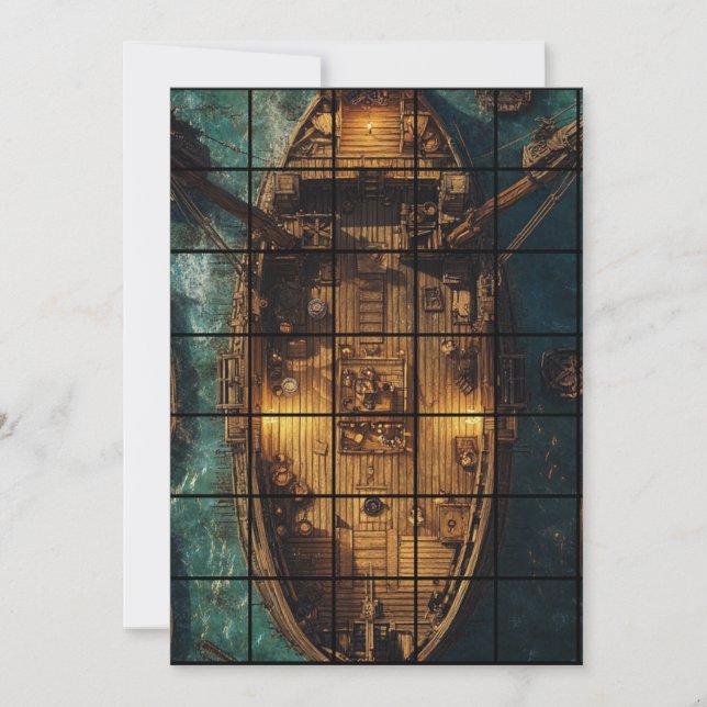 Carte de quadrillage papier de livraison 5x7 (Devant)