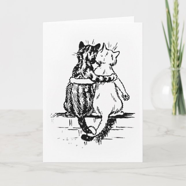 Carte de queues de chat par Louis Wain (Devant)
