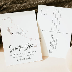 Carte de QUINN Bahamas Enregistrer la date *Coeur 