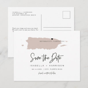 Carte de QUINN Porto Rico Enregistrer la date Coeu