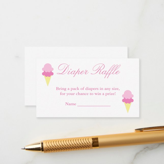 Carte de rabat Baby shower de couches de glace (Devant/Arrière en situation)
