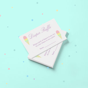 Carte de rabat Baby shower de couches de glace d'é