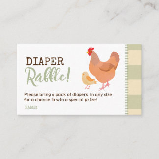 Carte de rabat Baby shower de la couche agricole