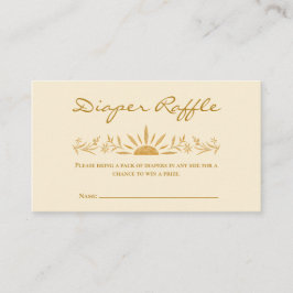 Carte de rabat Baby shower Sunshine