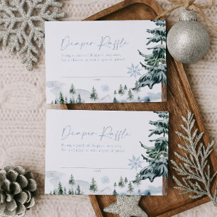 Carte de rabat bleu hiver