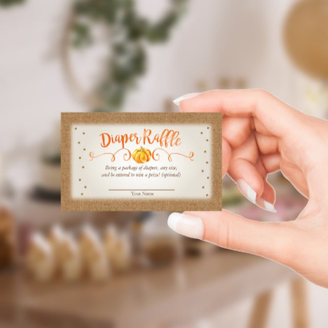 Carte de rabat Citrouille de Baby shower d'automne (Créateur téléchargé)