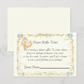 Carte de rabat de Baby shower de style vintage