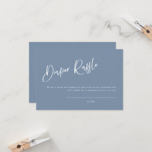 Carte de rabat Denim Baby shower bleu