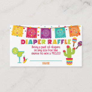 Carte de rabat Fiesta Baby shower - Blanc