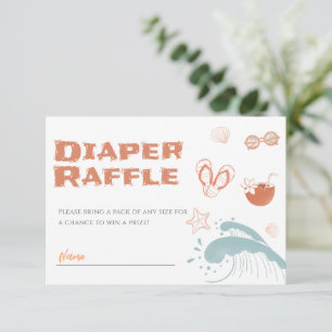 Carte de rabat pour bébé à bord Surf Baby shower