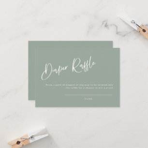 Carte de rabat Sage Blue/Green Baby shower