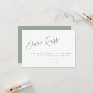 Carte de rabat Sage Blue/Green Baby shower