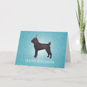Carte de race de chien d'anniversaire de Shar Pei