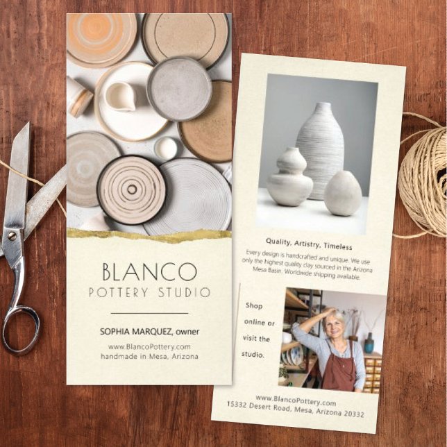 Carte de rack de marketing créative Golden Tear (Créateur téléchargé)