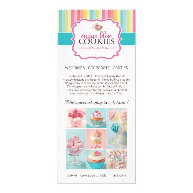 Carte de rack du tarif de la boulangerie (Devant)