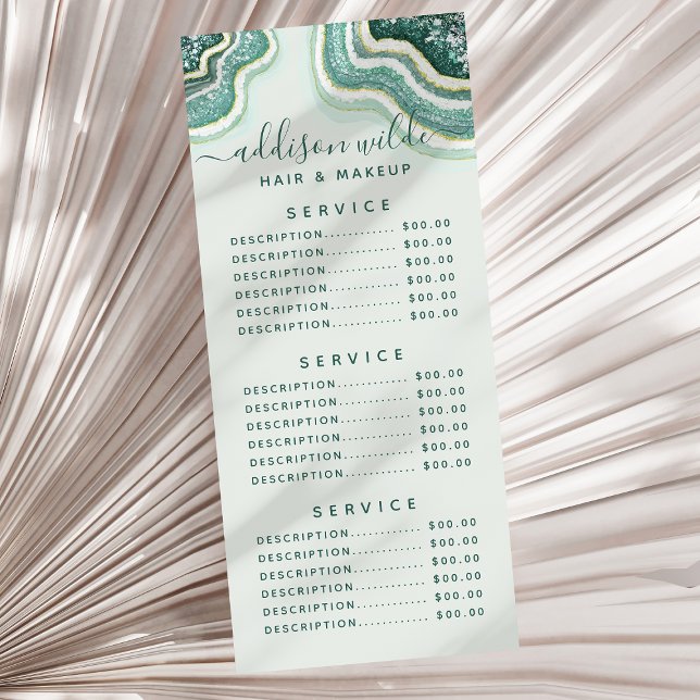 Carte de rack en géode d'agate pailletée or sarcel (Créateur téléchargé)