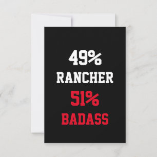 Carte de rancher badass