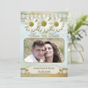 Carte de rappel de date de mariage à motif floral 