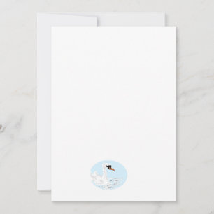 Carte de Rappel de Date Plat : Beau Cygne