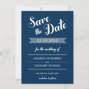 Carte de rappel de mariage élégante Save The Date