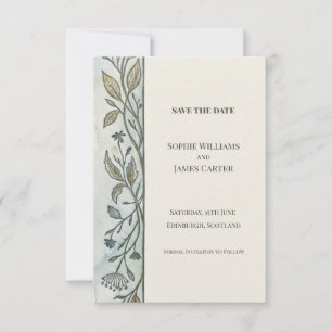 Carte de rappel de mariage en illustration botaniq