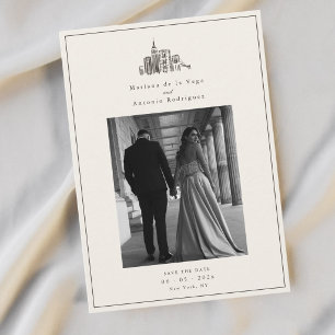 Carte de rappel de mariage photo de New York City