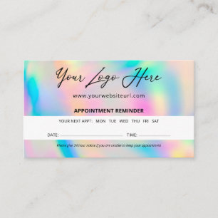Carte de rappel de rendez-vous de logo personnalis
