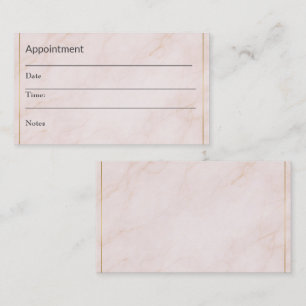 Carte de rappel de rendez-vous de luxe – Marbre ro