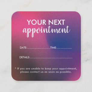 Carte de rappel de rendez-vous de salon moderne te
