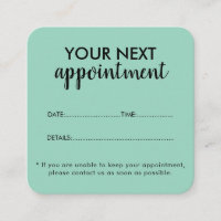 Carte de rappel de rendez-vous de salon moderne te