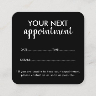Carte de rappel de rendez-vous de salon moderne te