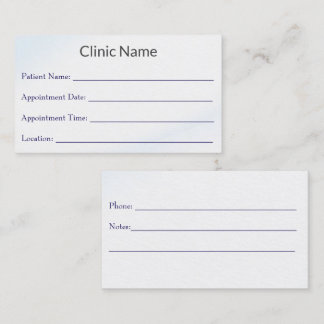 Carte de rappel de rendez-vous médical professionn