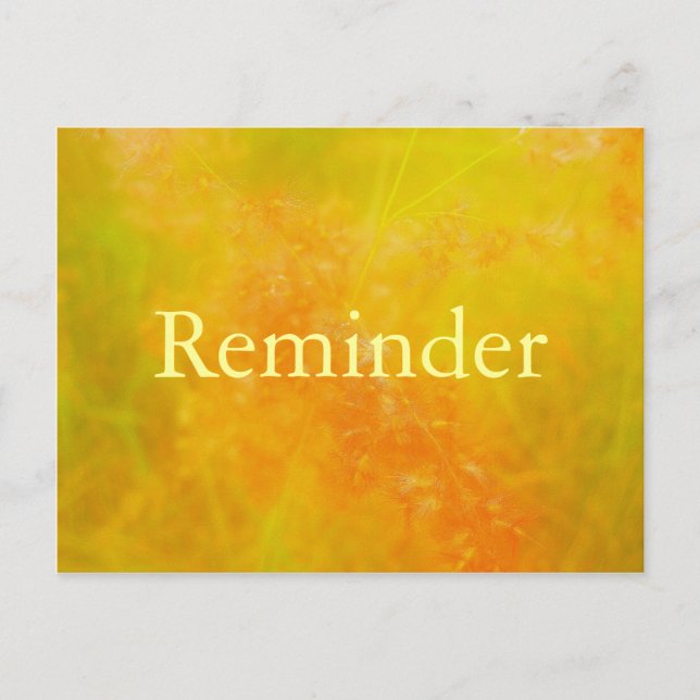 Carte de rappel de rendez-vous professionnel Orang (Devant)