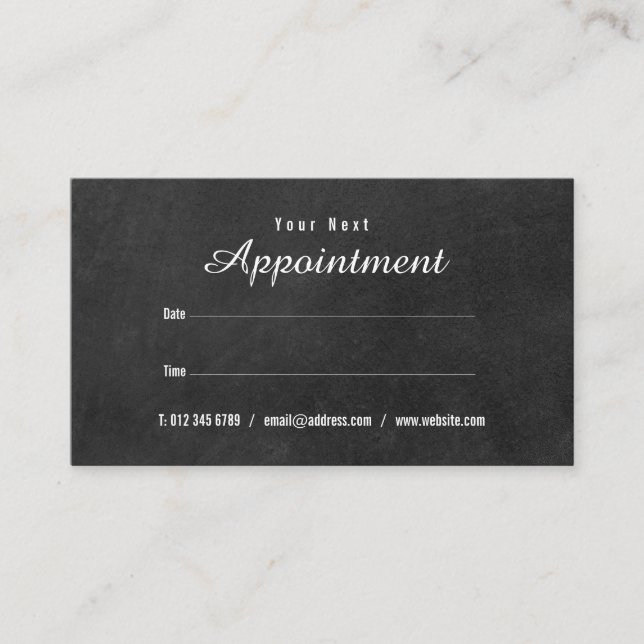 Carte de rappel de rendez-vous simple en tableau d (Devant)
