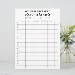 Carte de rappel du calendrier des cours pour le se
