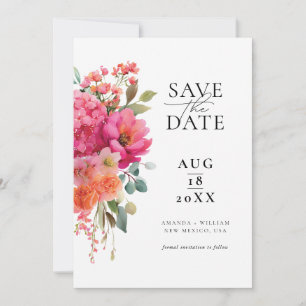 Carte de rappel floral à l'aquarelle pour une date