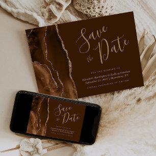 Carte de rappel Mocha Gold Agate Marron
