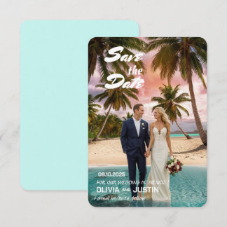 Carte de rappel plat "Save The Date" 9 x 13 cm