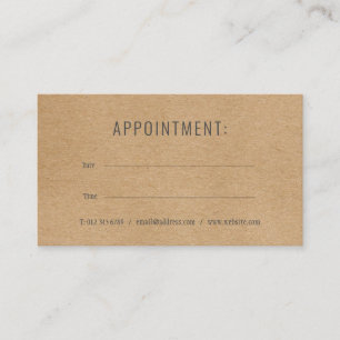 Carte de rappel professionnelle simple pour rendez